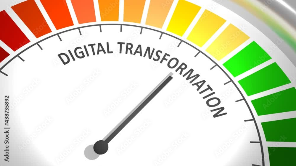 Digitilization level meter. Social and technology concept