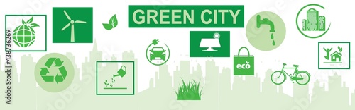 World environmental with sustainable development, Ecology friendly and green city concept,vector illustration
