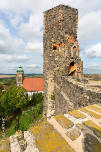 Stolpen, Germany - September 24, 2020 : 12th century medieval Stolpen castle. The place where Countess Cosel was imprisoned for almost 50 years photo