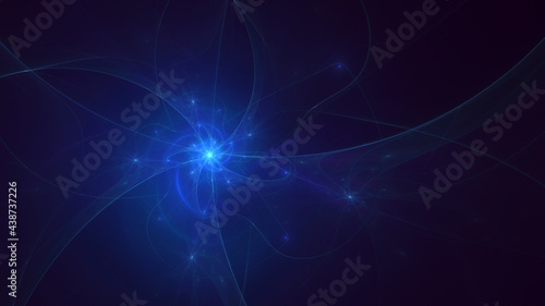 3D rendering abstract multicolor fractal light background © BetiBup33