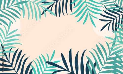 葉・植物・リーフのパターン背景素材