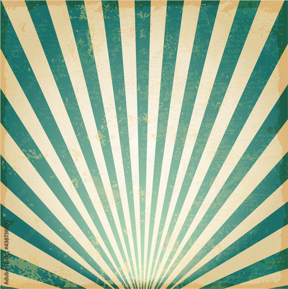 New vector Vintage blue rising sun or sun ray,sun burst retro background design