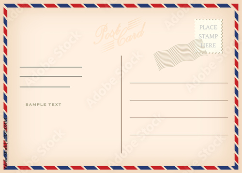 Vintage poscard, vector design