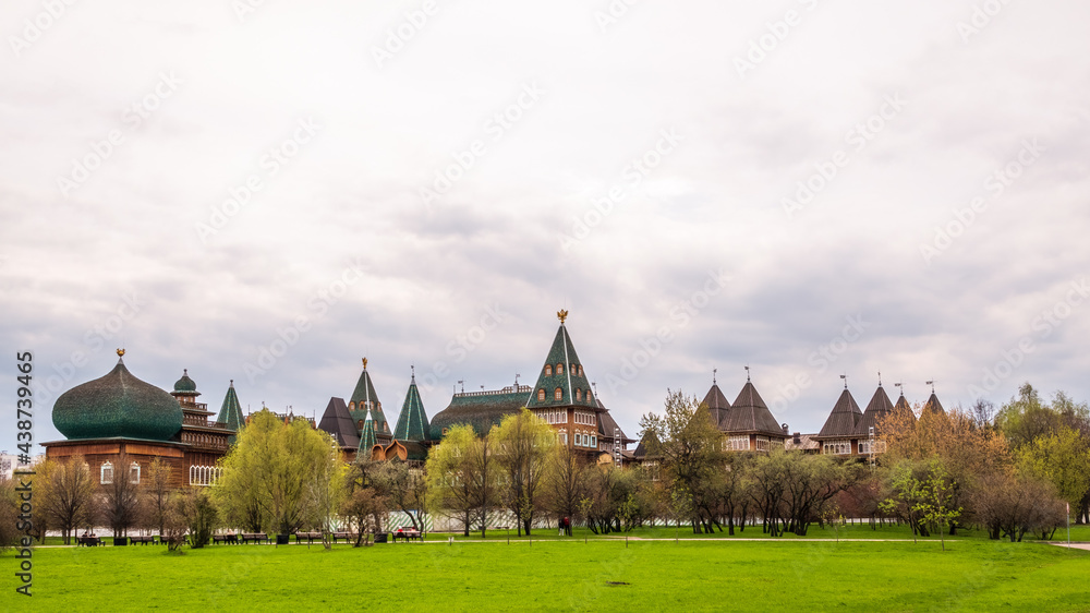 Fototapeta premium A wooden residence of Russian Tsars in Kolomenskoye, Moscow, Russia