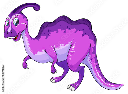 A Parasaurus dinosaur cartoon character