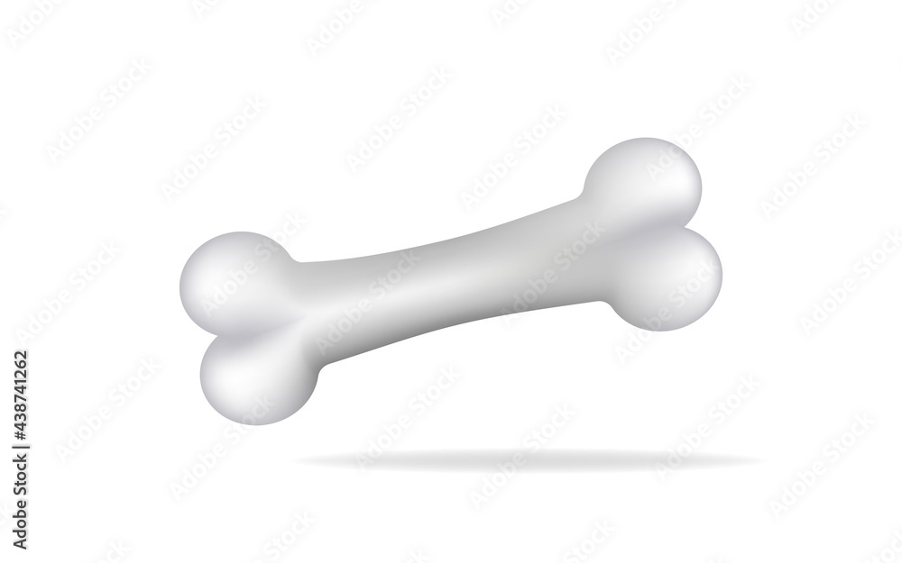 Dog Chew Bone on a white background. 3d Rendering Dog Chew Bone on a white background. 3d Rendering