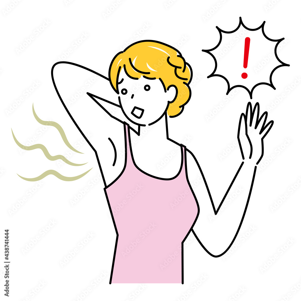 不快な脇の下の臭い(わきが)を気にする可愛い女性 イラスト シンプル ベクター
A pretty woman who is concerned about unpleasant armpit odor (armpit odor). Illustration. Simple.Vector. 不快な脇の下の臭い(わきが)を気にする可愛い女性 イラスト シンプル ベクター
A pretty woman who is concerned about unpleasant armpit odor (armpit odor). Illustration. Simple.Vector.