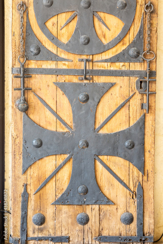 Detail from old wooden door in old city (medina) of Cairo
