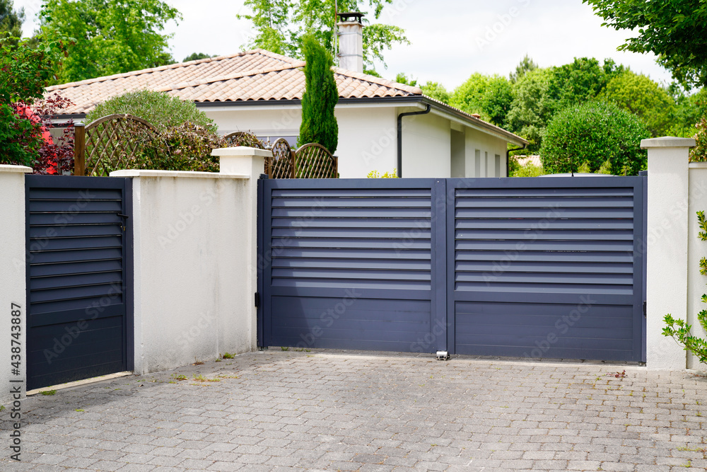modern wicket and grey gate of home aluminum portal suburb door in house modern wicket and grey gate of home aluminum portal suburb door in house