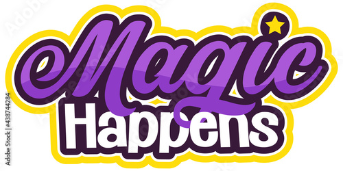 Miracles Happens font typography isolated