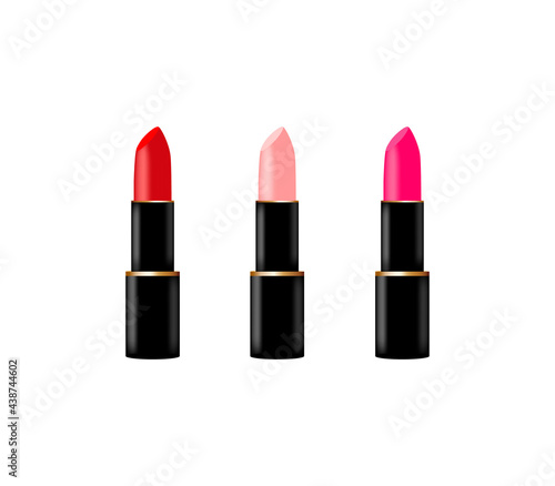 Women's lipstick in a vector on a white background. Lipstick vector illustration.