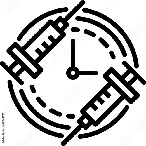 second dose outline icon