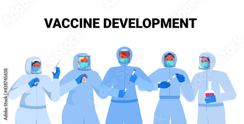 set doctors in masks working with covid-19 nasal swab rapid laboratory tests blood samples coronavirus pandemic