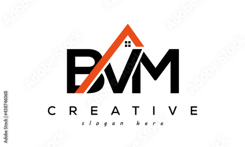 BVM letter real estate construction logo vector