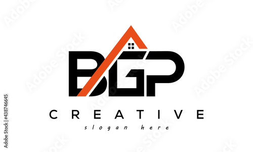 BGP letter real estate construction logo vector photo