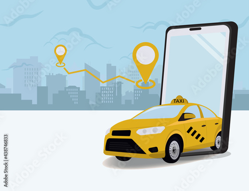 Taxi out from phone Poster Mural XXL
