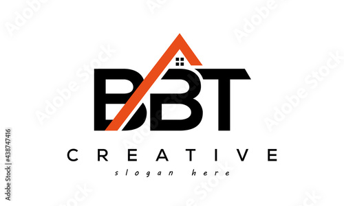 BBT letters real estate construction logo vector photo