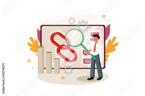 Blockchain Platform Illustration concept for Blockchain Technology. Flat illustration isolated on white background.