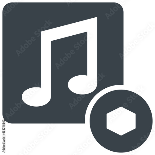music glyph style icon