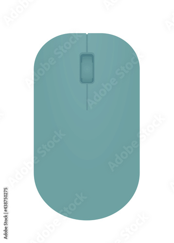 Blue electronic optical mouse. vector