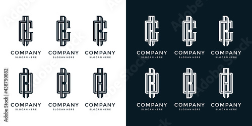 Monogram style logo letter set