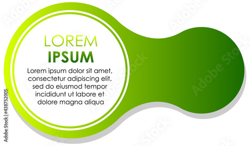 Circle green gradient abstract banner template