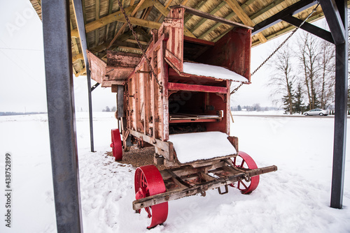 Ransomes Sims and Jefferies threshing machine. photo