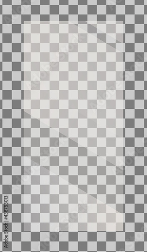 スマホ画面比率(19:9)の透過するガラス素材　ベクターイラスト