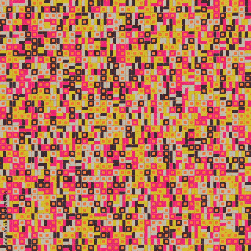 Fototapeta premium Abstract Geometric Pattern generative computational art illustration