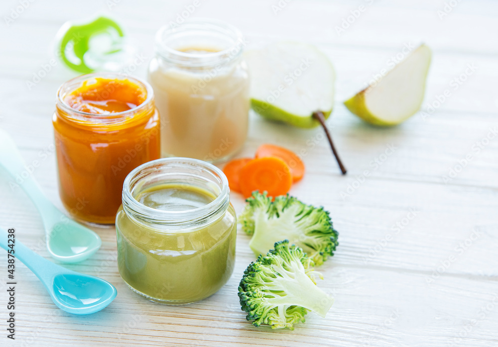Assortment of fruit and vegetable puree Assortment of fruit and vegetable puree