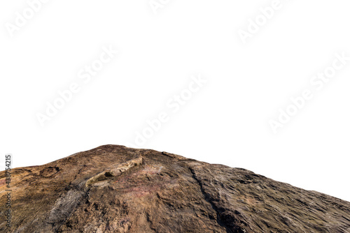 Big rock isolated on white. This has clipping path. photo