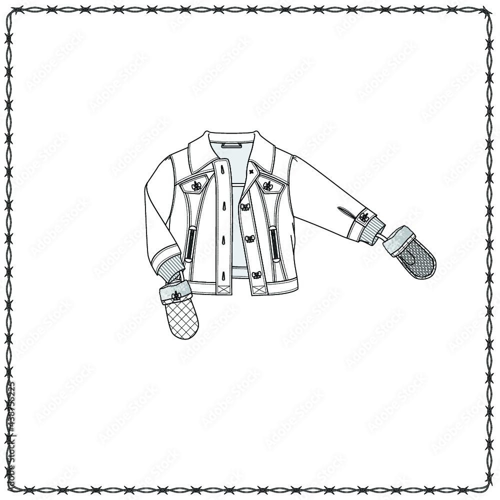 Editable fashion garment flat sketch for creating new designs mockup Editable fashion garment flat sketch for creating new designs mockup