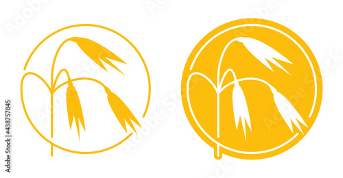 Oat grains icon for meal labeling