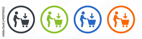 Shopping icons set. Purchase concept.