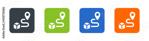 Parcel, package delivery icons set. Shipment concept