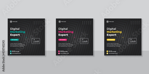 Creative concept social media template for business marketing