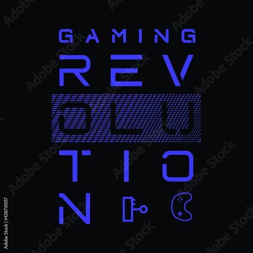 Gaming Revolution T-shirt and apparel design template