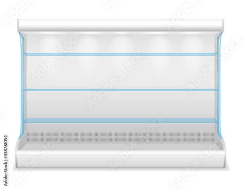 commercial shop refrigerator for cooling and preserving food vector illustration