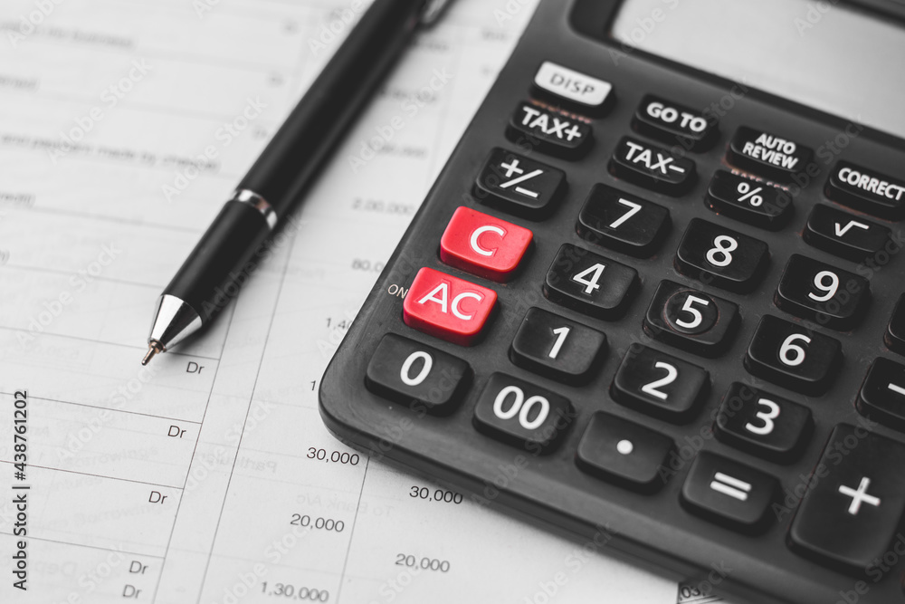 Black calculator on texture background stock image. Black calculator on texture background stock image.