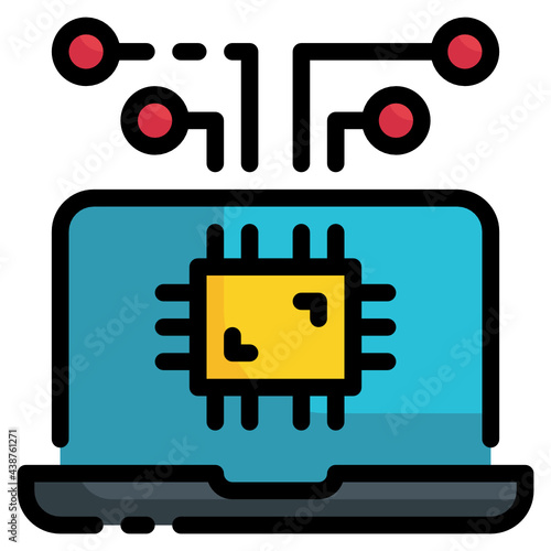 laptop artificial intelligence icon
