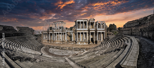 Merida Roman Theater, Mérida, Extremadura, Spain. photo