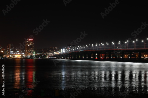 A large bridge over a body of water