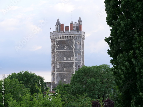 The tower of the Oudon castle. the 4th june 2021, Paris, France.  photo