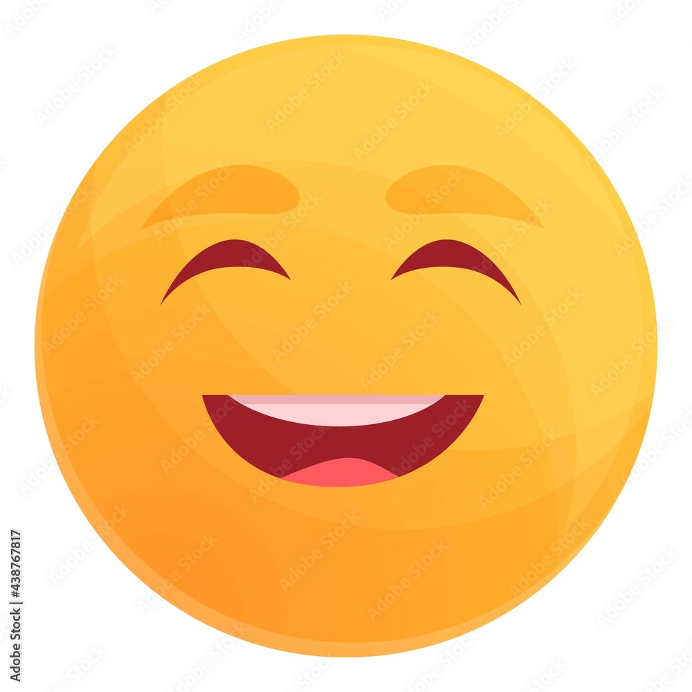 Funny smile icon. Cartoon of funny smile vector icon for web design isolated on white background Funny smile icon. Cartoon of funny smile vector icon for web design isolated on white background