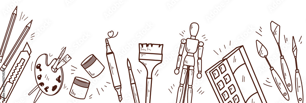 Outline Art Tools. Vector & Photo (Free Trial)