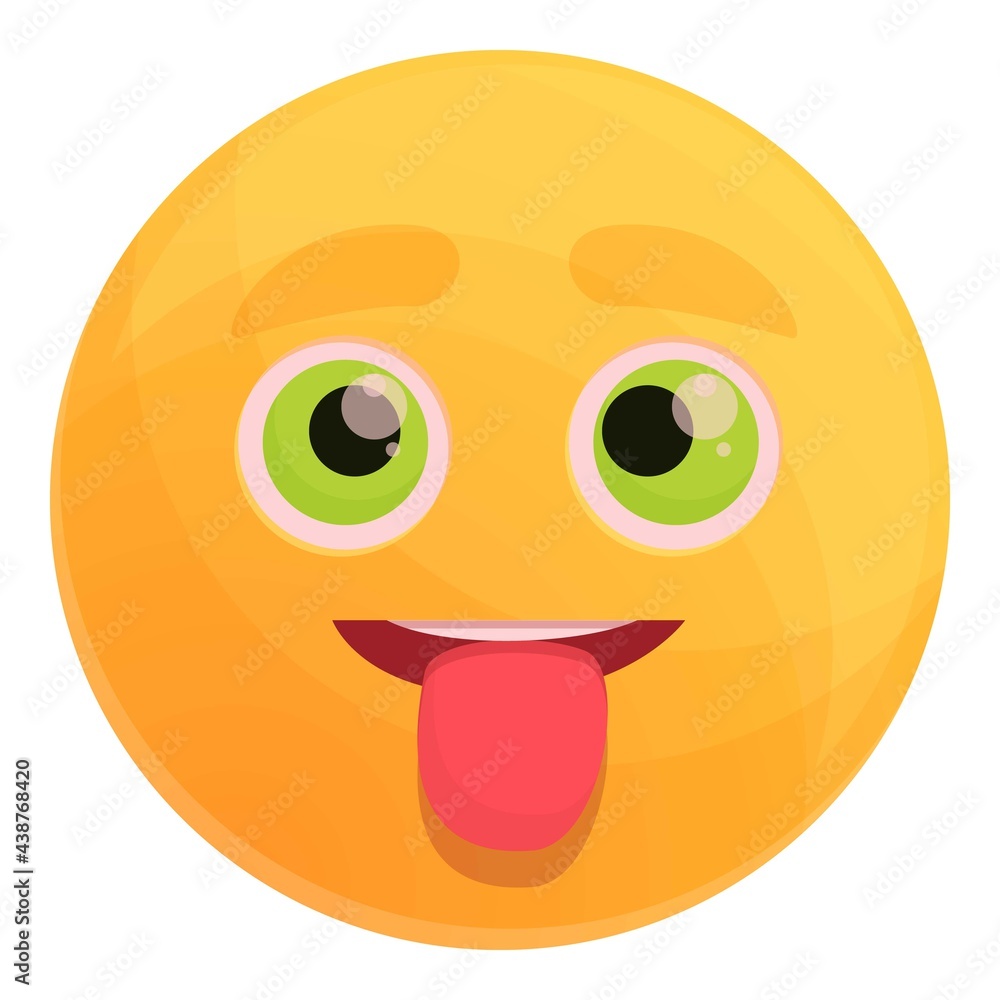 Emoticon teases icon. Cartoon of emoticon teases vector icon for web design isolated on white background Emoticon teases icon. Cartoon of emoticon teases vector icon for web design isolated on white background