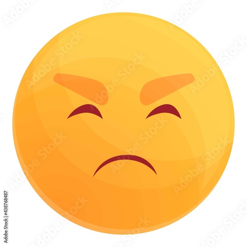 Dissatisfied smile icon. Cartoon of dissatisfied smile vector icon for web design isolated on white background