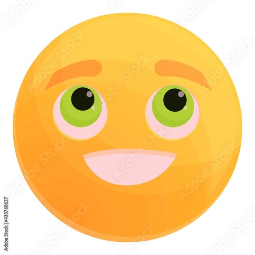 Emoticon dreams icon. Cartoon of emoticon dreams vector icon for web design isolated on white background