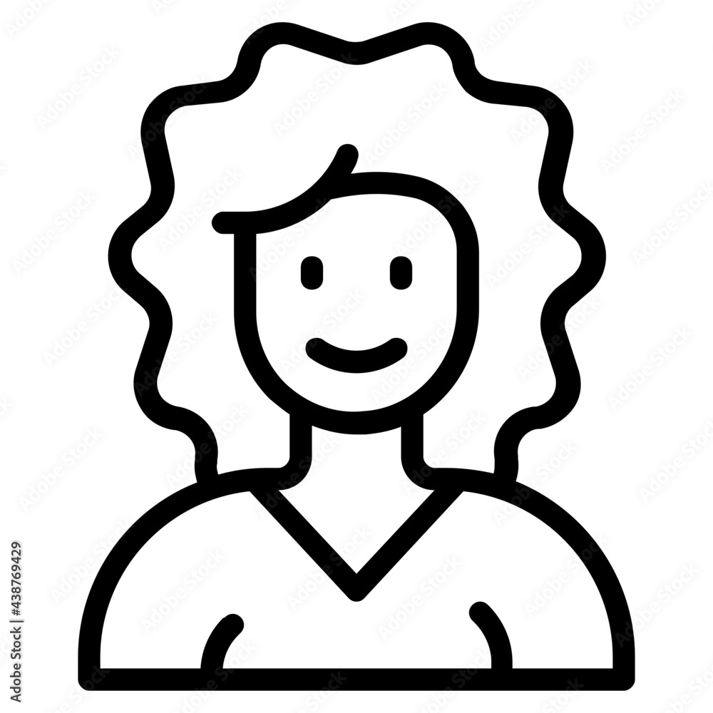 Obraz premium female outline style icon
