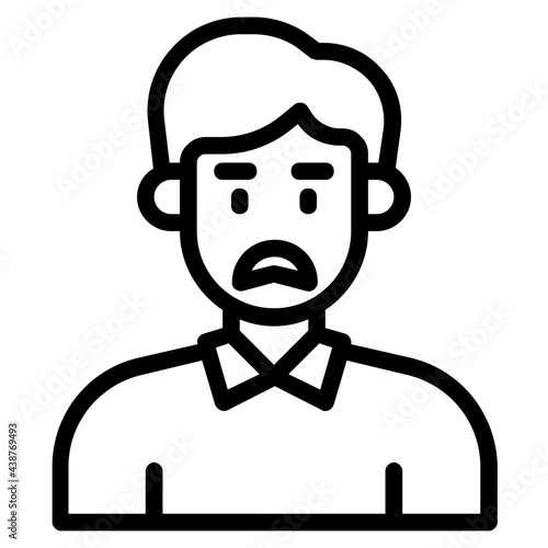 man outline style icon